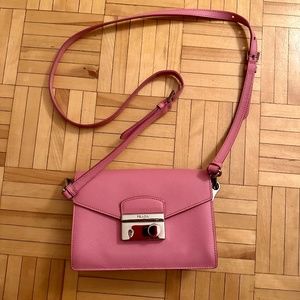 Pink Prada Saffiano Leather Crossbody